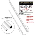 Set of 9 Reusable Replacement Metal Stainless Steel Straws with 2 Cleaning Brists for 30oz YETI RTIC OZARK Tumbler