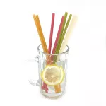50PCS/Lot Edible Rice Straws Biodegradable Okara Bagasse Wheat Straw-Friendly Colorful Esculent Disposable Rice Straws