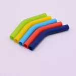 WOFU Direct Shipping 50PCS/Lot Colorful Silicone Sleeve Stainless Steel Strawth Protector Teeth Shockproof Bar Tools
