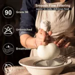 Cheese Cloths For Straining Reusable Cheesecloth Grade 90 Unbleached Organic Cotton Secure Hemming Double-Layer E