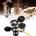 Reusable 3 Pcs Coffee Filter With A Coffee Spoon Refillable Coffee Capsule Espresso Coffee Filters Coffee Maker Kitchen Gadgets