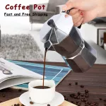 Aluminum European Coffee Moka Pot Portable Espresso Coffee Maker Universal Coffee Pot Latte Percolator Kitchen Accessories Tools