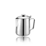 2l Stainless Steel Pull Flower Espresso Frother Frothing Garland Cup Milk Jug Large Capacity Coffee Pot Used By Induction Cooker