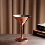 200ml Stainless Steel Martini Cup Wine Glasses Cocktail Champagne Glass Wedding Hotel Party Bar Wedding Drinkware