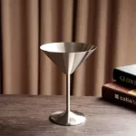 200ml Stainless Steel Martini Cup Wine Glasses Cocktail Champagne Glass Wedding Hotel Party Bar Wedding Drinkware