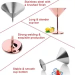 200ml Stainless Steel Martini Cup Wine Glasses Cocktail Champagne Glass Wedding Hotel Party Bar Wedding Drinkware