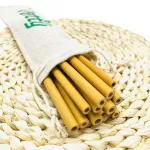 Natural Bamboo Drinking Strawboo Straws Reusable Strawlling Set with Cleaning Brush Sugar Cane Straw