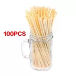 100pcs / Pack 20cm Wheat Straw Environmentally Friendly Straw Bar Kitchen Accessories