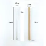 Natural Bamboo Drinking Straw Set Biodegradable Bamboo Straws Reusable Thick Straw Tableware with Cleaning Brush Sugarcane Straw