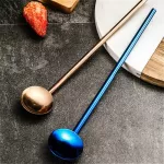 Reusable Drinking Straws Stainless Steel Metal Straws Filter Stiring Spoon Straws for Yerba Mate Tea Bombilla Bar Accessories