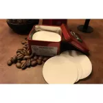 กระดาษกรองกาแฟสีน้ำตาลธรรมชาติ ในกล่องโลหะ บรรจุ 200 แผ่น ขนาด 60mm เหมาะสำหรับ 3-6 คัพ ไม่ฟอกขาว