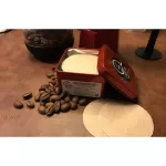 กระดาษกรองกาแฟสีน้ำตาลธรรมชาติ ในกล่องโลหะ บรรจุ 200 แผ่น ขนาด 60mm เหมาะสำหรับ 3-6 คัพ ไม่ฟอกขาว