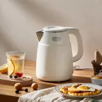 กาต้มน้ำไฟฟ้า 1.5L ความจุขนาดใหญ่สุขภาพ 304 สแตนเลสภายในสองชั้นป้องกันการลวก ZDH-Q15U8