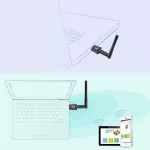 รองรับ5GDual Band USB Adapter wifi 600 Mbps เสา ตัวรับสัญญาน wifi Wireless รองรับ 2.4G และ 5G