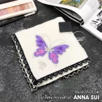 Size 27x27cm. Made in Japan Anna Sui, white handkerchief Butterfly PD22326