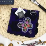 Size 26x26cm. Anna Sui, dark mango handkerchief Rose graphic pattern PD22325