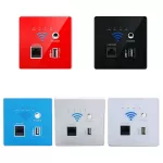 300m Transmission Rate Wireless Wifi Wall Embedded Router Usb Charging Socket Wifi Repeater Dropshipping