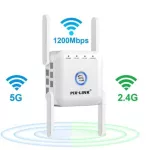 Wifi Repeater 5G Amplifier 5GHz Wifi Long Range Extender 1200Mbps Wireless Wi Booster Home Wi-Fi Internet Signal Amplifier