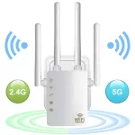 Wireless Wifi Router Repeater 300/ 1200mbps 2.4g 5g Dual Band Wifi Signal Amplifier Signal Booster Network Range Extender Rj45