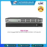 Link Switch Hub PoE 24Port 10/100/1000Mbps PSG-5124A AC 400W 24 GE PoE + 4 SFP Combo GE