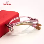 Portable fashion, folding women, glasses, reading high quality alloy glasses, pink with cases +0.5 +0.75 +1 to +6
