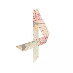 95*5cm Japanse Pattern Printing Twilly Silk Scarf Floral Design Long Small Head Scarves Bag Ribbons Kerchief