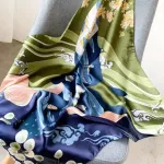 Luxury Leopard Print Silk Satin Scarf For Women Small Shawls Kerchief Neck Scarves Female 70*70cm Head Scarfs For Ladies