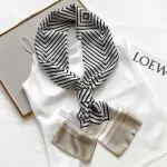 Women 15x145cm Narrow Silk Long Striped Scarf Carriage Chain Print Small Neck Scarves Female Ribbon Headband Neckerchief