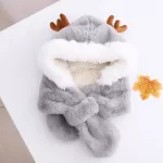 Cute Rabbit 's Fur Female Horn Scarf Hat Winter Protector Korean Warm Thickhats Party Hat Hip-hop Hat