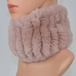 Brand Natural Fur Ring Scarf Women Winter Knitted Good Stretch Real Rex Rabbit Fur Headband Good Elastic Warm Real Fur Scarves