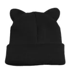 Women Wool Cap Hats Spring Gray Hat Cat Ears Knitted Hat Lovely Funny Warm Beanie Hat