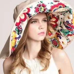 Bingyuanhaoxuan Quality Lady Sun Summer Sun Cap Women Folded Wide Brim Knit Hat Large Sunhat