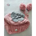 Women's Autumn Winter Knit Warm Thick Soft Hat Cap Lady Crochet Wool Knitted Beanie Beti Ball Cap Baggy Hat Skullies