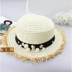 Lady Boater Sun Caps Ribbon Round Flat Girls Straw Beach Hat Panama Hat Summer Hats Women Straw Hat Snapback Gorras