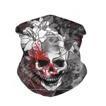 Hycool Cycling Balaclava Magic Headband Skull Flower Print Outdoor Walking Neck Shield Scarf Mask Motorcycle Bandana