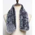 Russian Women Genuine Knitted Rex Rabbit Fur Scarfs Real Rex Rabbit Fur Scarf Winter Warm 100%natural Fur Scarves