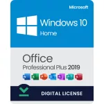 Microsoft Windows 10 Home License + Office 2019 Pro Plus License 32&64 bit - 1 PC