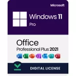 Microsoft Windows 11 Pro License + Office 2021 Pro Plus License 32&64 bit - 1 PC