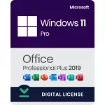 Microsoft Windows 11 Pro License + Office 2019 Pro Plus License 32 & 64 Bit - 1 PC