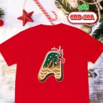 เสื้อคริสต์มาส เสื้อตัวอักษร Christmas (ABCD) สีแดง Loso store