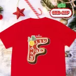 เสื้อคริสต์มาส เสื้อตัวอักษร Christmas (IJKL) สีแดง Loso store