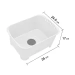 Nanny bottle washing basin washing vegetables, fruits, multi -purpose sinks, with drainage holes in the sink.