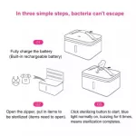 Bellema UV Light Sterilizer Bag. Disgent bag for mobile masks. Clothes can be eliminated 99.99%.