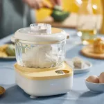 Bear เครื่องนวดแป้ง 2L เล็ก  Dough Mixer กระจก 2020 ใหม่เปิดตัว การนวดด้วยมือแบบจำลอง เครื่องนวดแป้งขนมปัง รับประกัน 1 ปี HMJ-A20E1