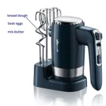LAHOME Bear เครื่องตีไข่/ผสมอาหาร ไฟฟ้า แบบมือถือ DDQ-B02L1 กะความเร็ว 10 วิปปิ้งครีมมือถือและเครื่องผสมแป้งพลังสูง 300W, วิปปิ้งครีมอย่างรวดเร็ว