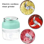 Small electrical grinder, garlic grinder, mincer, vegetables, household grinder, charging, portable multi -function