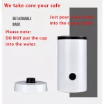 เครื่องตีฟองนม, เครื่องทำฟองนมไฟฟ้าสำหรับคาปูชิโน่, ลาเต้, ช็อคโกแลตร้อน, เครื่องตีฟองนมร้อนเย็นอัตโนมัติอุ่นสองใบ