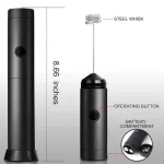 LAHOME Electric Milk Foam Wheat Double Whisk Foamer Blender MIXER MF-01