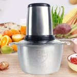 Anju 2L เครื่องบดเนื้อ เครื่องปั่นสับ พร้อมฟังก์ชันปั่น ใช้ทำเนื้อสับ กระเทียมสับ และพริกไทยสับ เครื่องบดเนื้ออเนกประสงค์