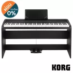 KORG® B1SP เปียโนไฟฟ้า เปียโนดิจิตอล 88 คีย์ สีดำ + พร้อมขาตั้งและแป้นเหยียบ 88 Keys Digital Piano with Stand & Pedal ** ประกันศูนย์ 1 ปี **